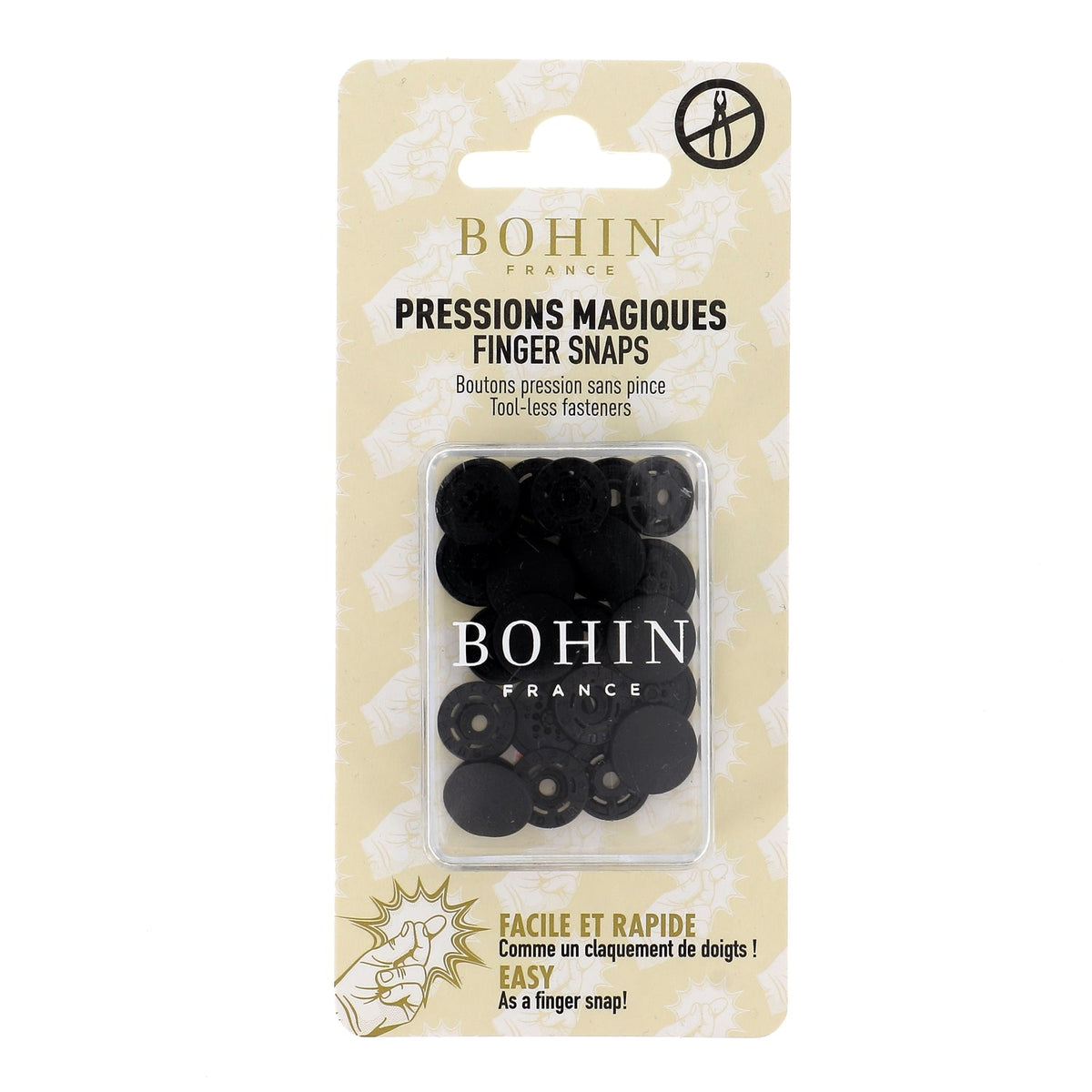 Boutons pression magiques (5 couleurs) - BOHIN