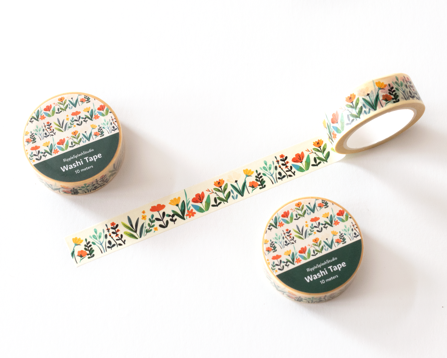Ruban Washi Botanique Fleurs Sauvages