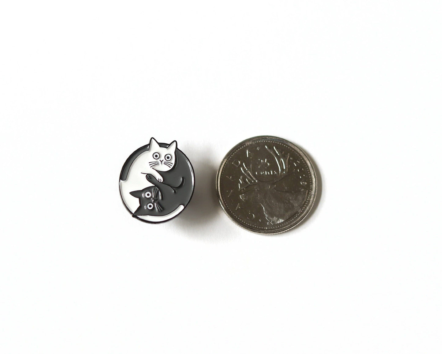 Yin Yang - Épingle en émail pour chats