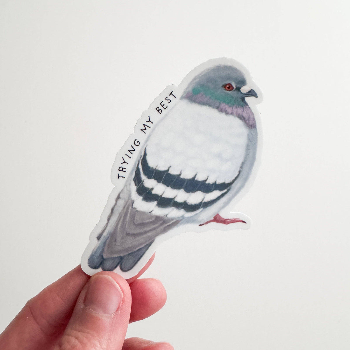 Autocollant « Pigeon qui fait de son mieux » - Art By Tiu
