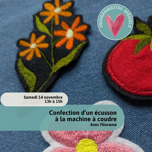 Confection d'un écusson à la machine avec Filorama