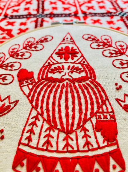 Complete "Jul" Nordic Gnome Embroidery Kit