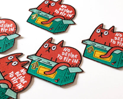 Patch thermocollant chat « No Desire to Fit In » - RippleSplash