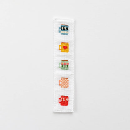 Kit marque-page au point de croix - Thé et tasses | Cotton Clara
