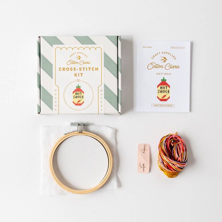 Kit de point de croix - Sauce piquante | Cotton Clara