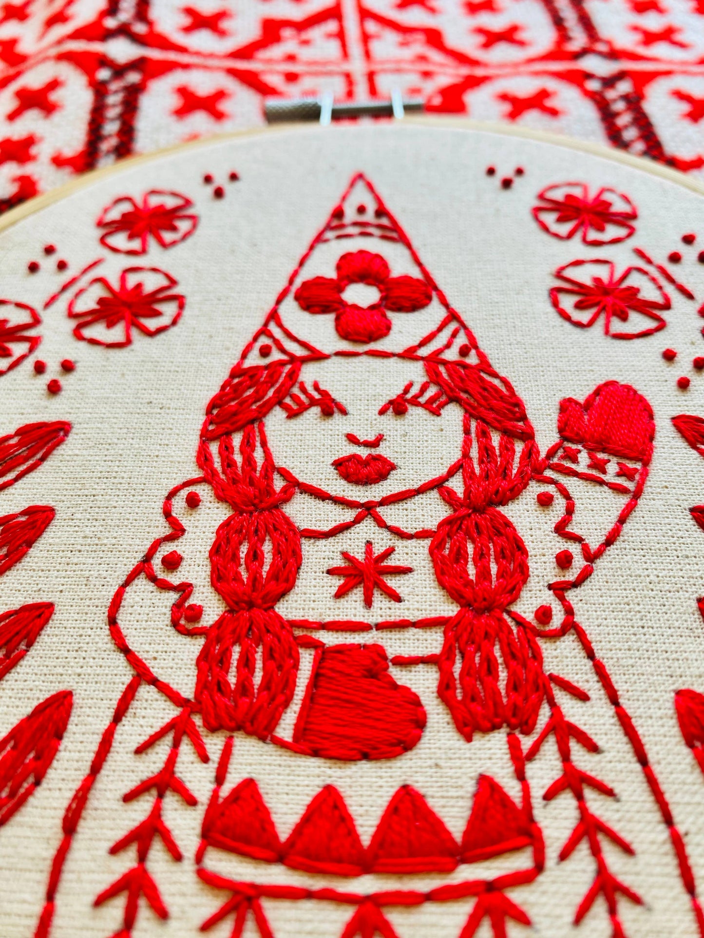 "Julia" Nordic Gnome Complete Embroidery Kit