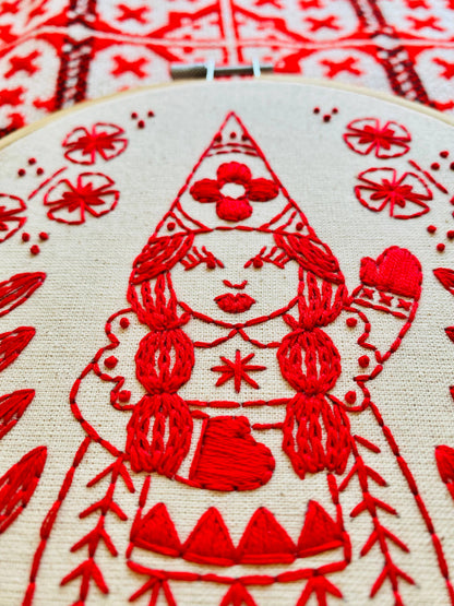 "Julia" Nordic Gnome Complete Embroidery Kit