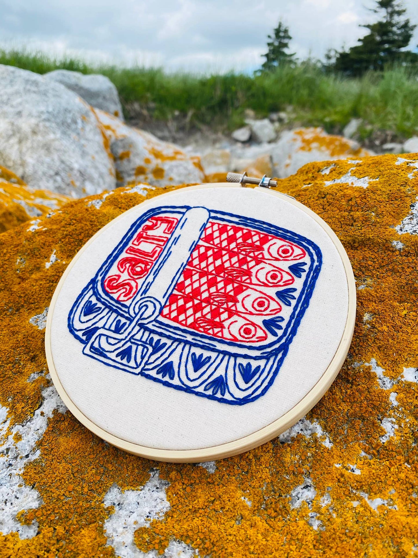 Complete Sardines Embroidery Kit