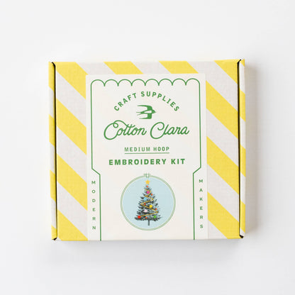 Customizable Christmas tree embroidery kit