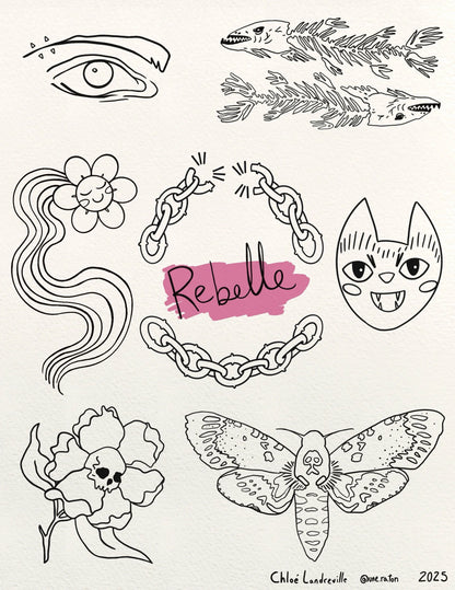 Colle et brode - Rebelle - UNE RATON