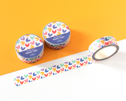 Ruban Washi Cœur Coloré