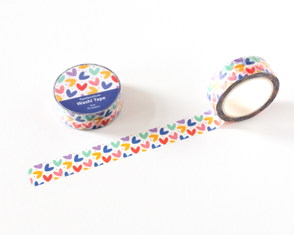 Ruban Washi Cœur Coloré