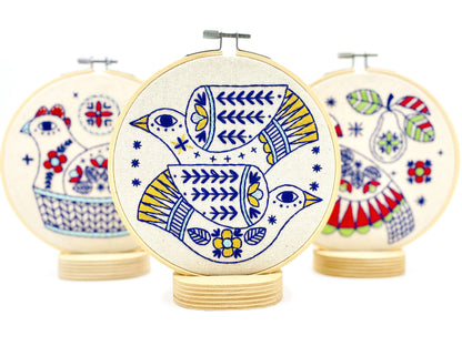 Complete Turtle Doves Embroidery Kit