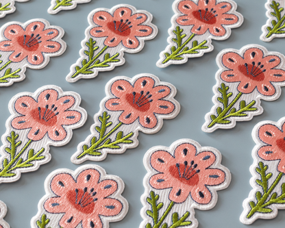 Patch thermocollant Fleur Rose - RippleSplash
