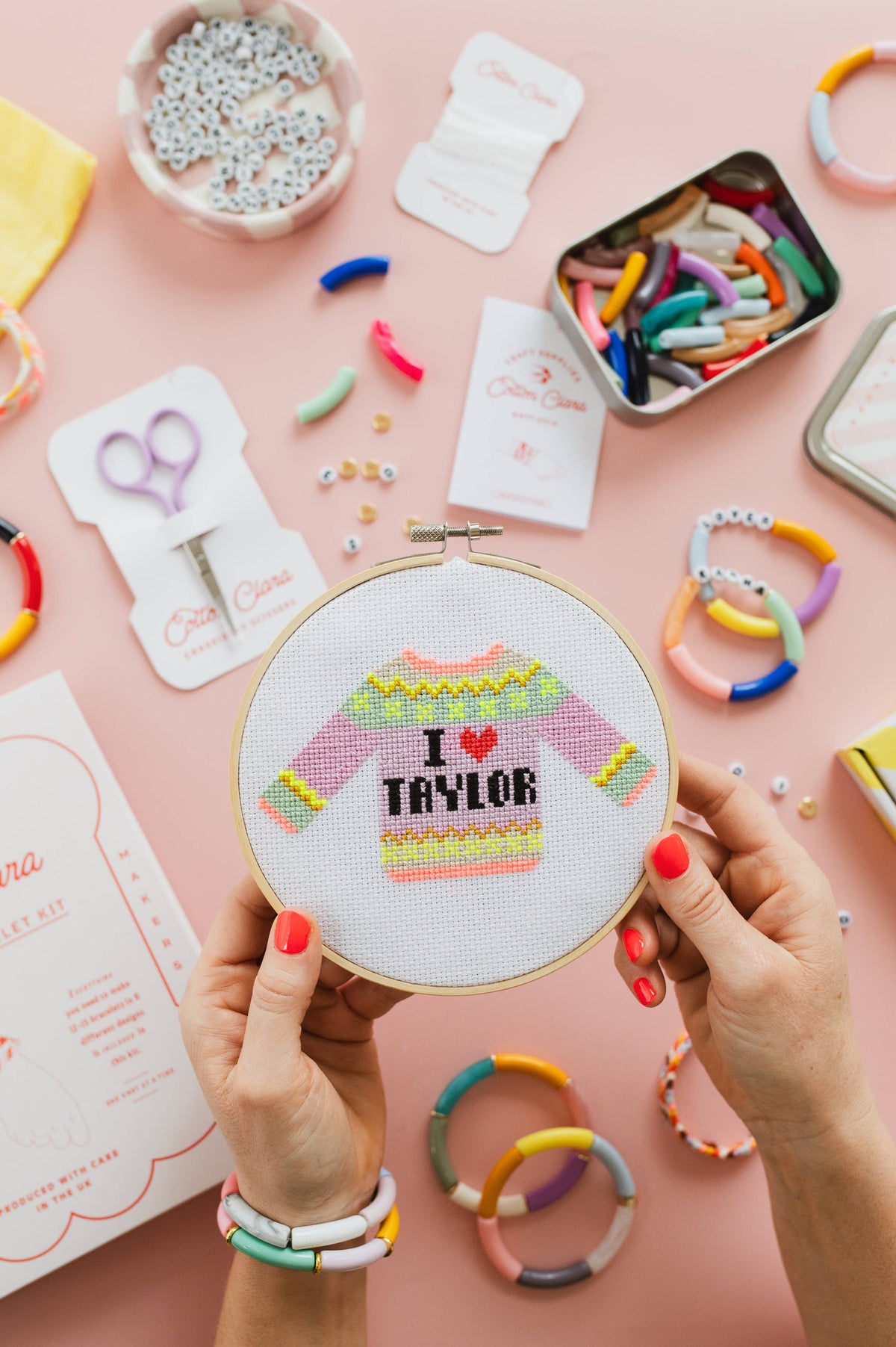 Kit de point de croix - « I Love Taylor » | Cotton Clara