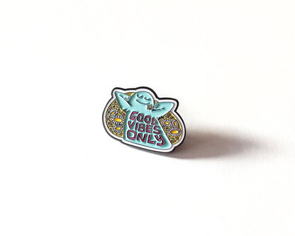 Goupille en émail Good Vibes Only