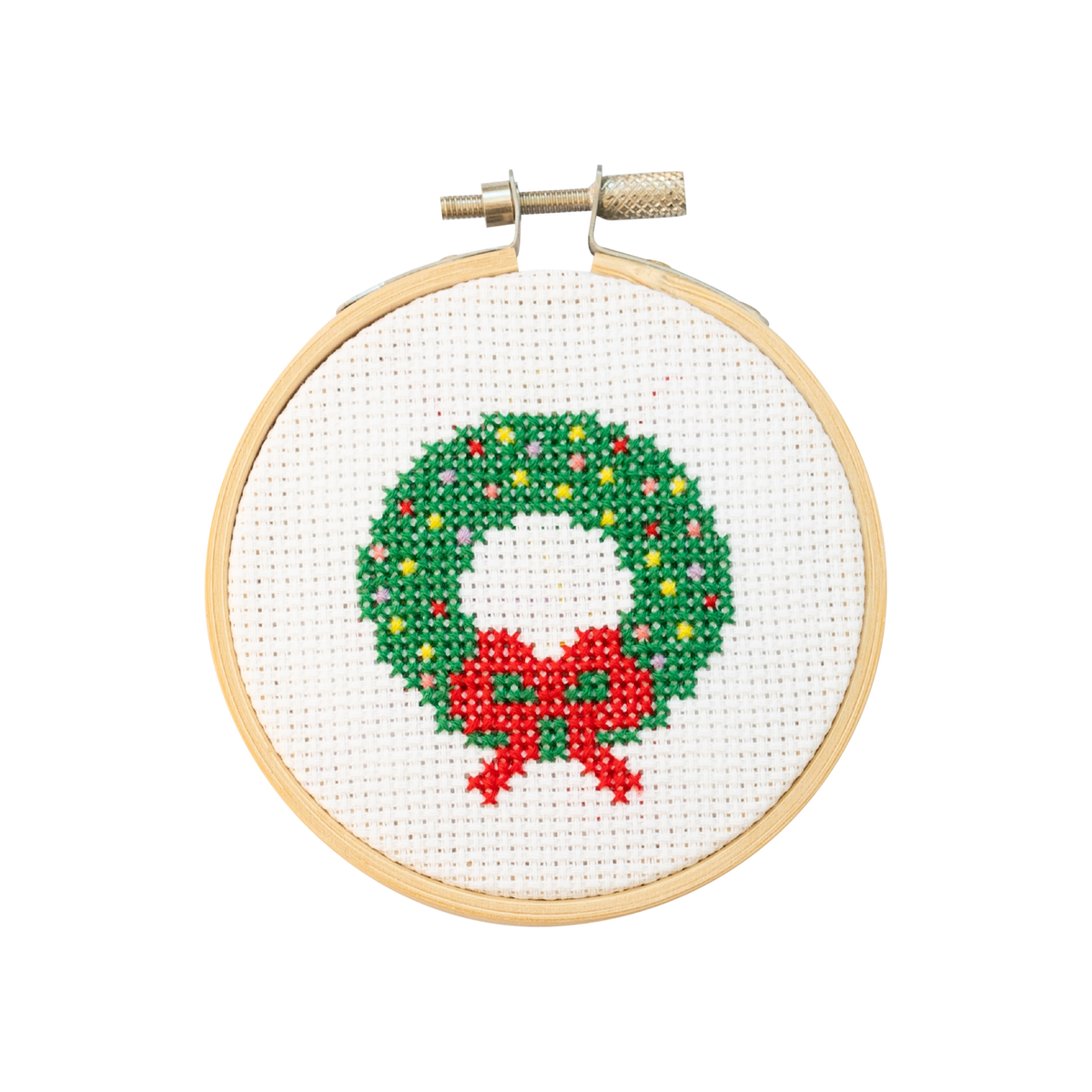 Kit de point de croix - Couronne de Noël | Cotton Clara