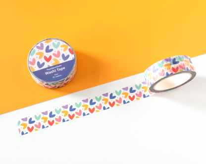 Ruban Washi Cœur Coloré
