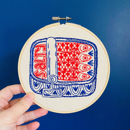 Complete Sardines Embroidery Kit