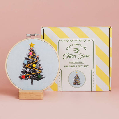 Customizable Christmas tree embroidery kit