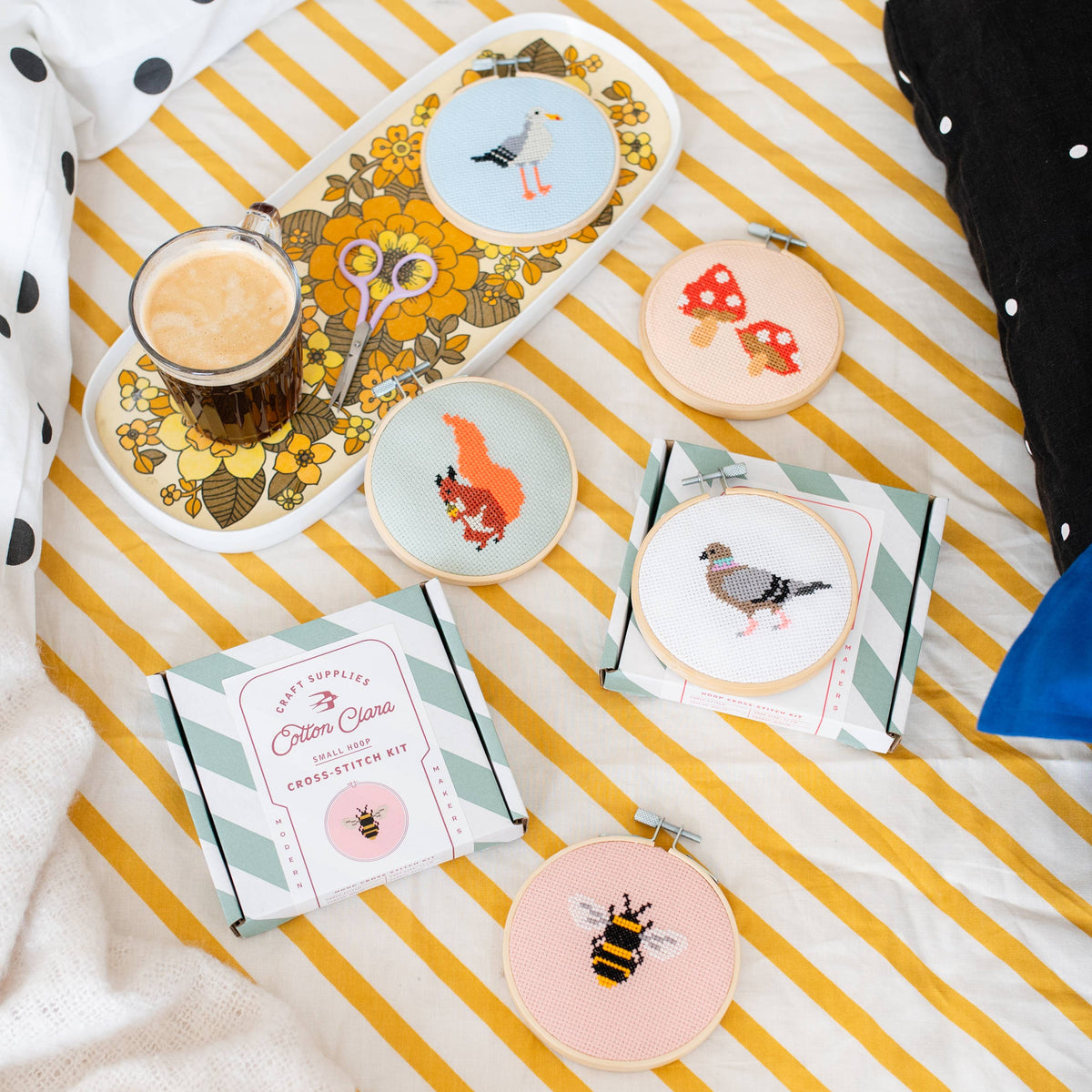 Kit de point de croix - Pigeon | Cotton Clara