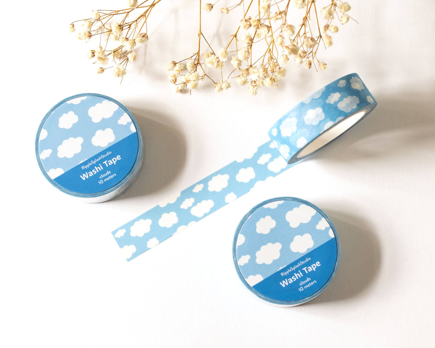 Ruban Washi Clouds