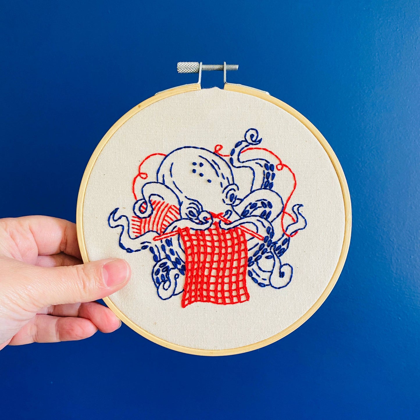 Kit de broderie complet Tricot de pieuvre