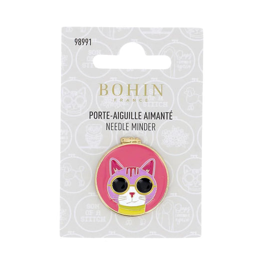 Porte-aiguilles aimanté BOHIN - Chat à lunettes