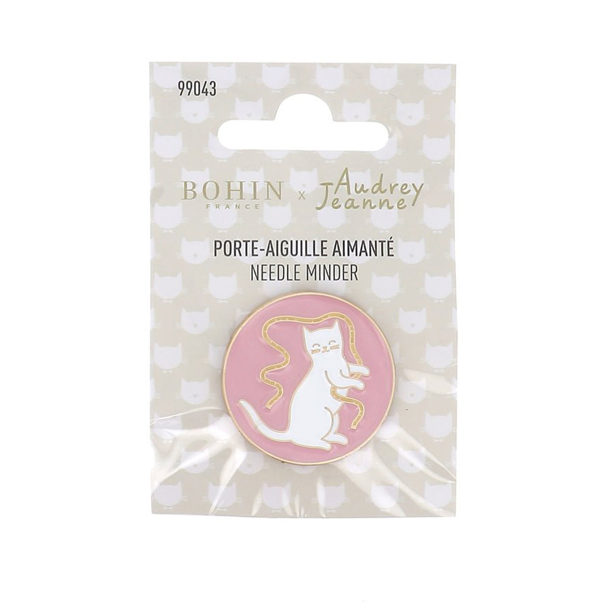 Porte-aiguilles aimanté BOHIN - Chat et ruban à mesurer