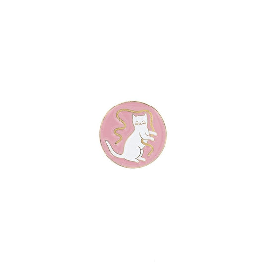 BOHIN Magnetic Needle Holder - Pink Playful Cat