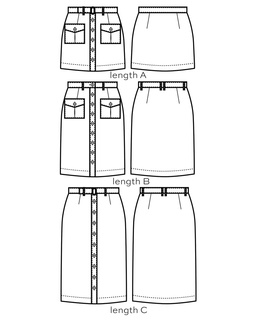 Blair Skirt (14-32) - Patron papier - TRUE BIAS