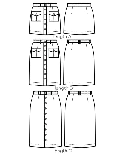 Blair Skirt (14-32) - Patron papier - TRUE BIAS