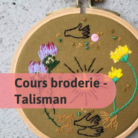 Embroidery Course - Imagine, draw and embroider your talisman in Montreal