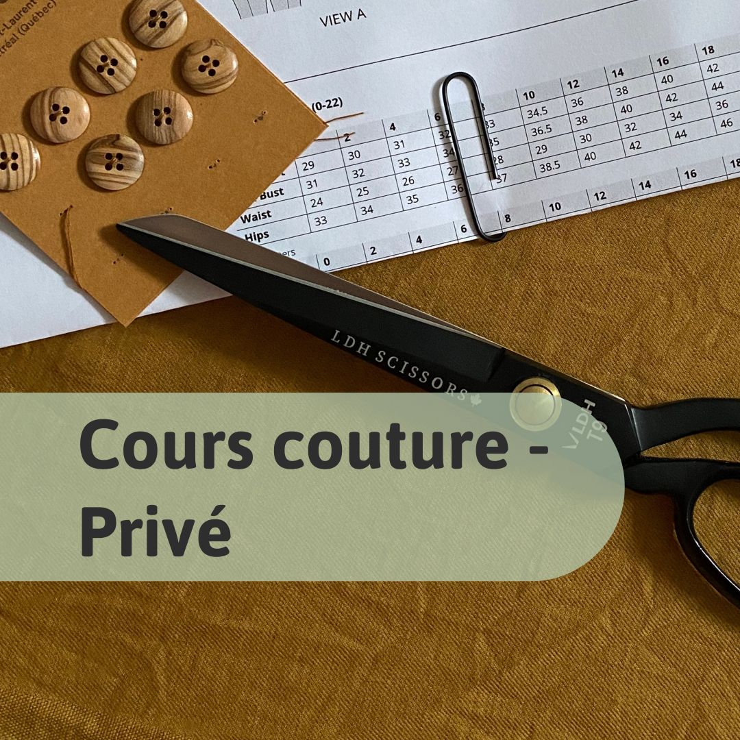 Cours couture - Privé à Montréal