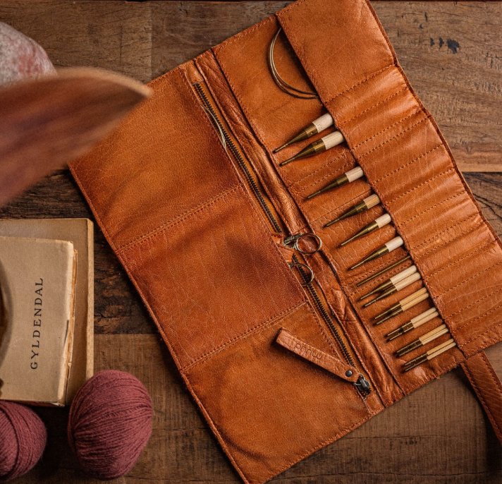 Etui de rangement pour aiguilles à tricoter en cuir - Muud