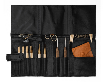 Etui de rangement pour aiguilles à tricoter en cuir - Muud