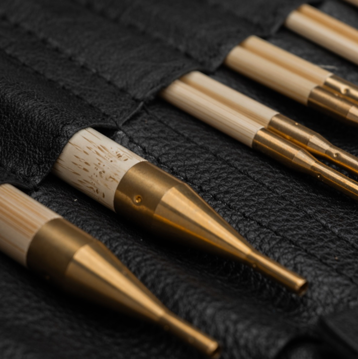 Etui de rangement pour aiguilles à tricoter en cuir - Muud