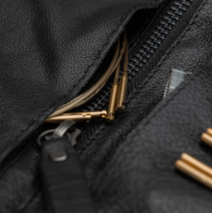 Etui de rangement pour aiguilles à tricoter en cuir - Muud