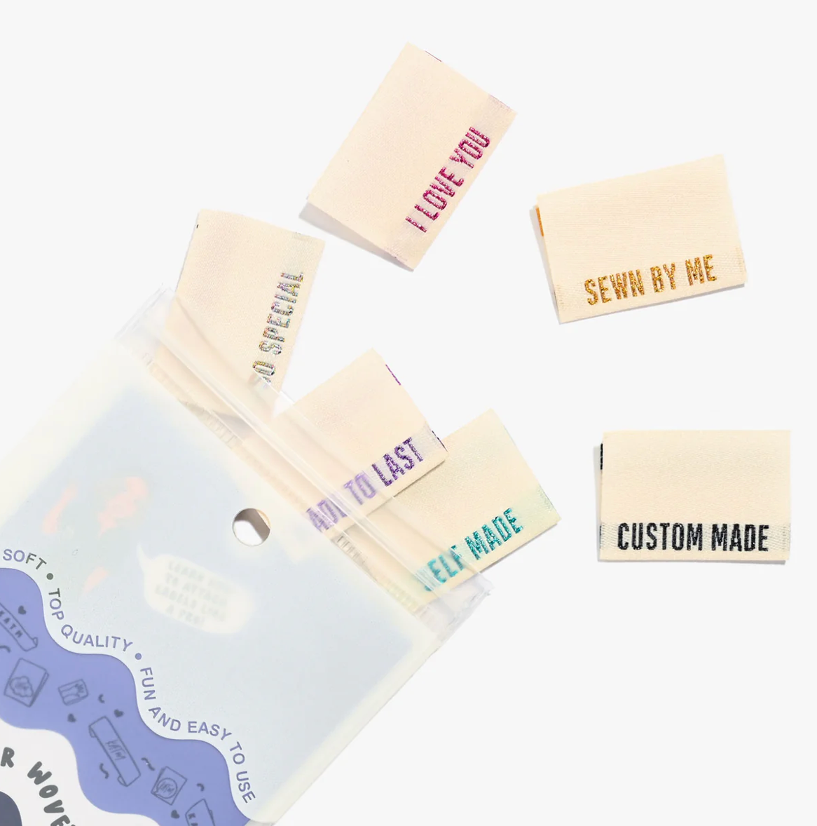 Étiquettes "Metallic Side Seam" (crème) - KATM