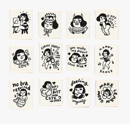 Étiquettes "Sew-in love" + "Feeling yourself" - Mel Stringer x KATM