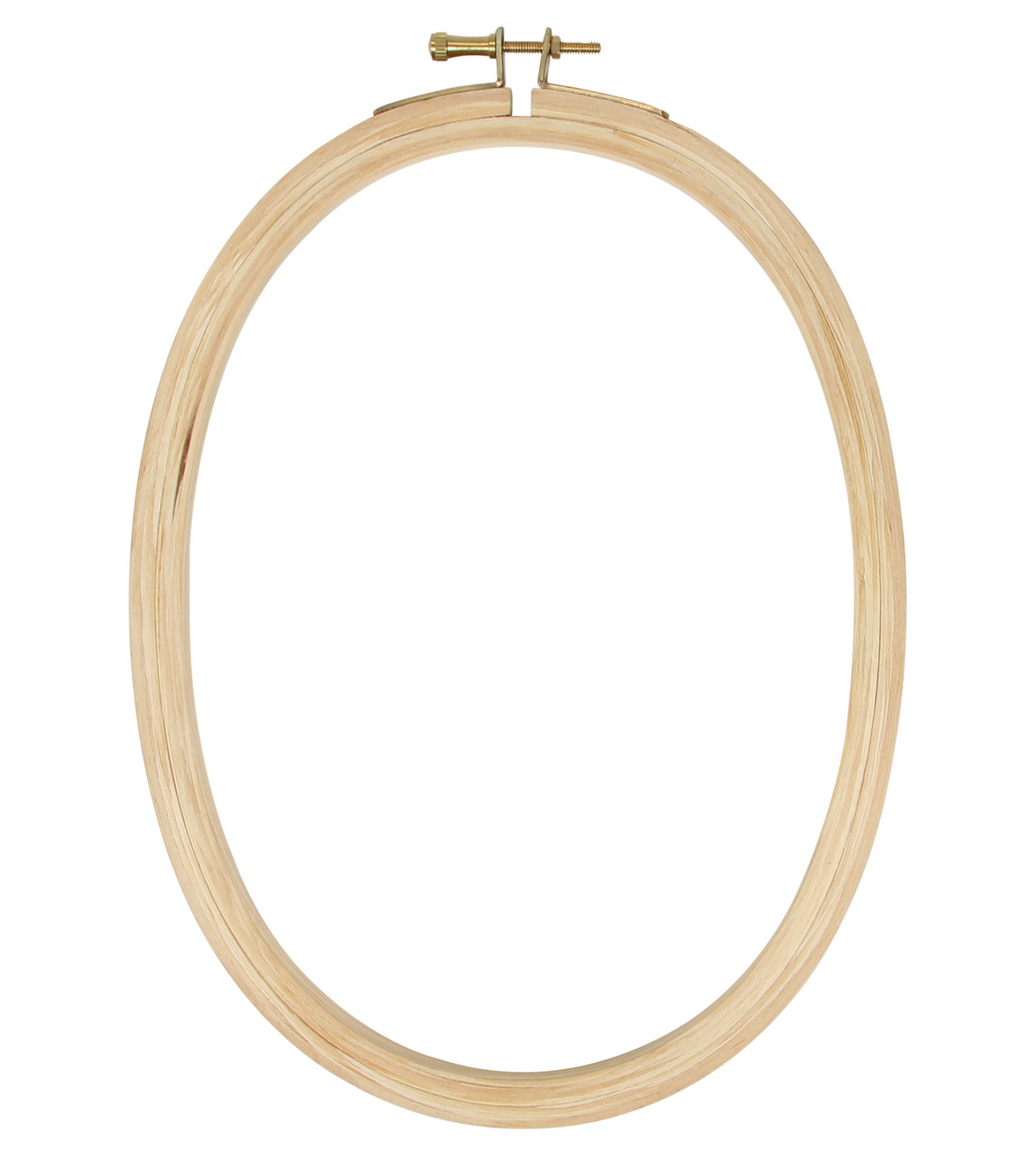 Cerceau à broder ovale en pin - 20cm / 8" - Unique