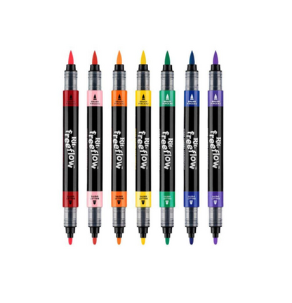 7 marqueurs multi-surfaces "Couleurs primaires" - RIT Freeflow
