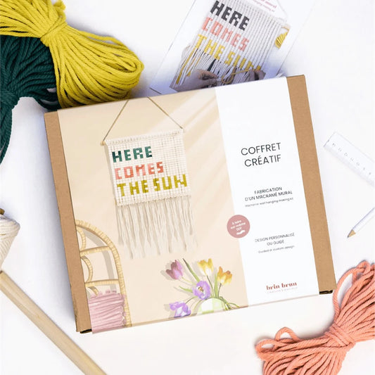 Ensemble DIY - Fabrication d'un macramé mural - Brin Brun