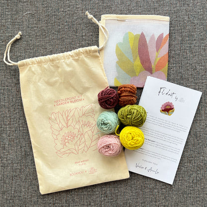 "Garden Bloom" embroidery set - FIL RELAX x BOOKHOU