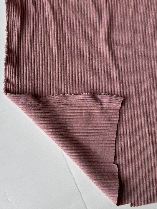 Tricot côtelé - Vieux rose