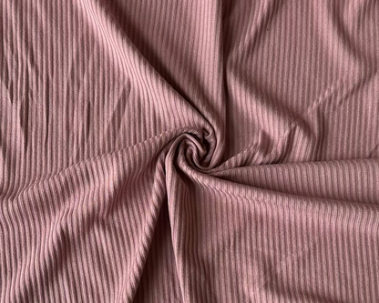 Tricot côtelé - Vieux rose