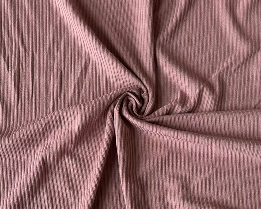 Tricot côtelé - Vieux rose