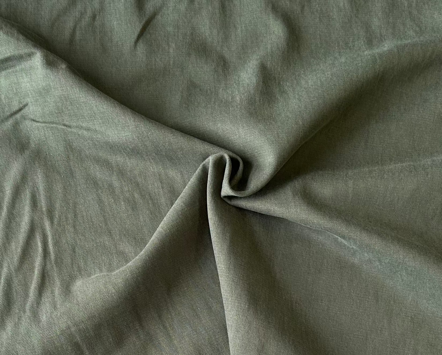 Sergé coton/tencel - Vert