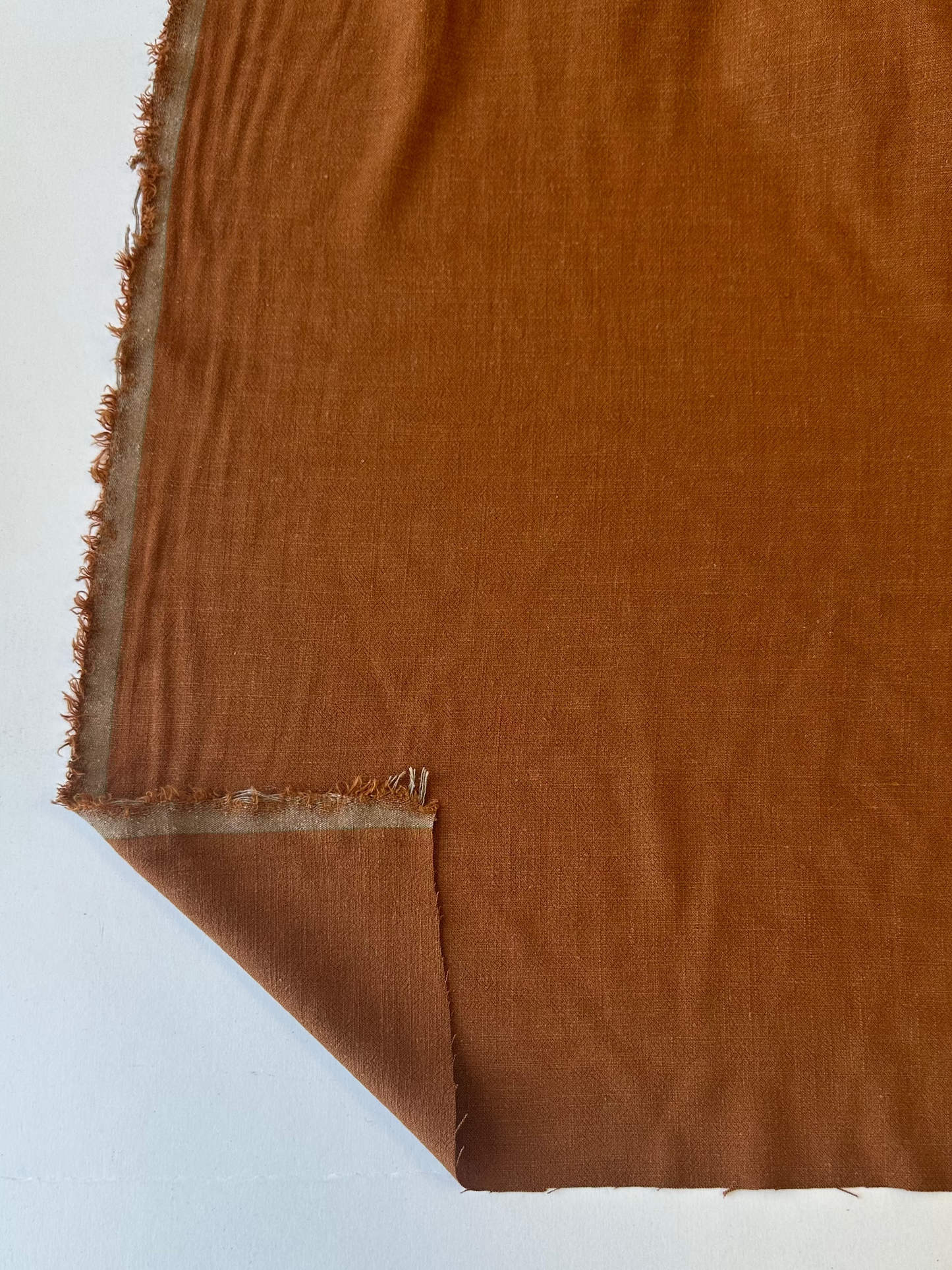 Tissu Bourette (Silky Noil) viscose/lin - Cannelle