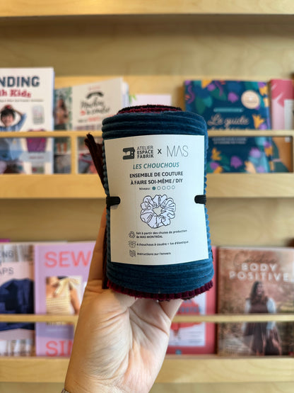 DIY Sewing Kit - 4 Scrunchies - Espace Fabrik Workshop x MAS Montreal